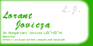 lorant jovicza business card